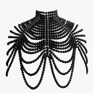 Statement  Beaded Shoulder Cape necklace